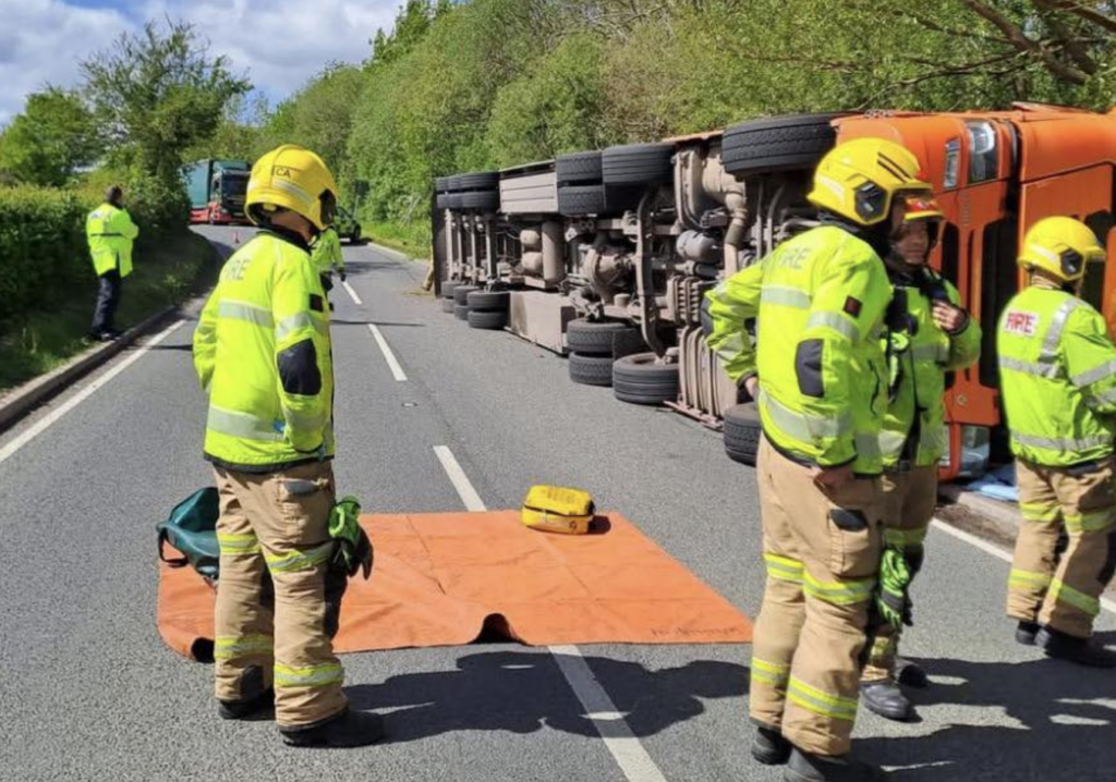 Lorry Carrying 450 Sheep Overturns, Driver Rescued