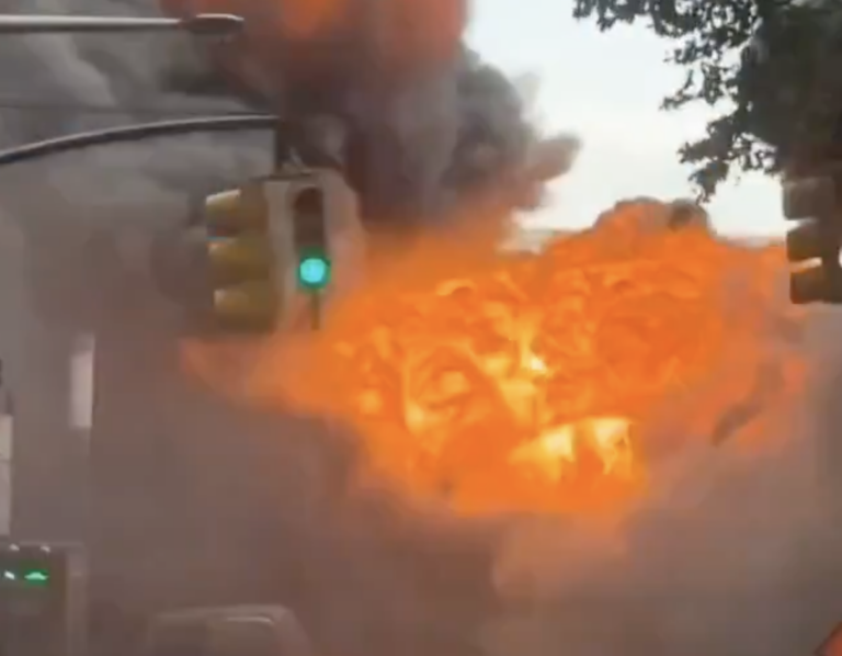 Vehicle erupts in massive fireball near Wall Street as FDNY races to blaze