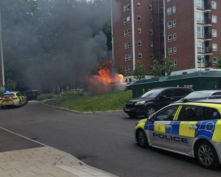 Person Linked to Van Fire as School Goes into Lockdown