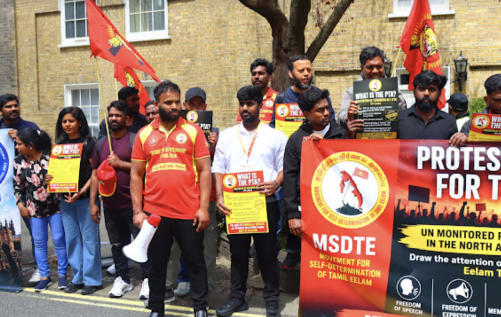 Tamil Protesters Rally Outside Sri Lankan High Commission Demanding Justice and Self-Determination