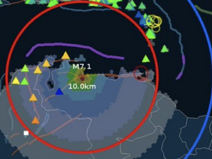 6.2 Magnitude Quake Strikes Northern Venezuela Evening