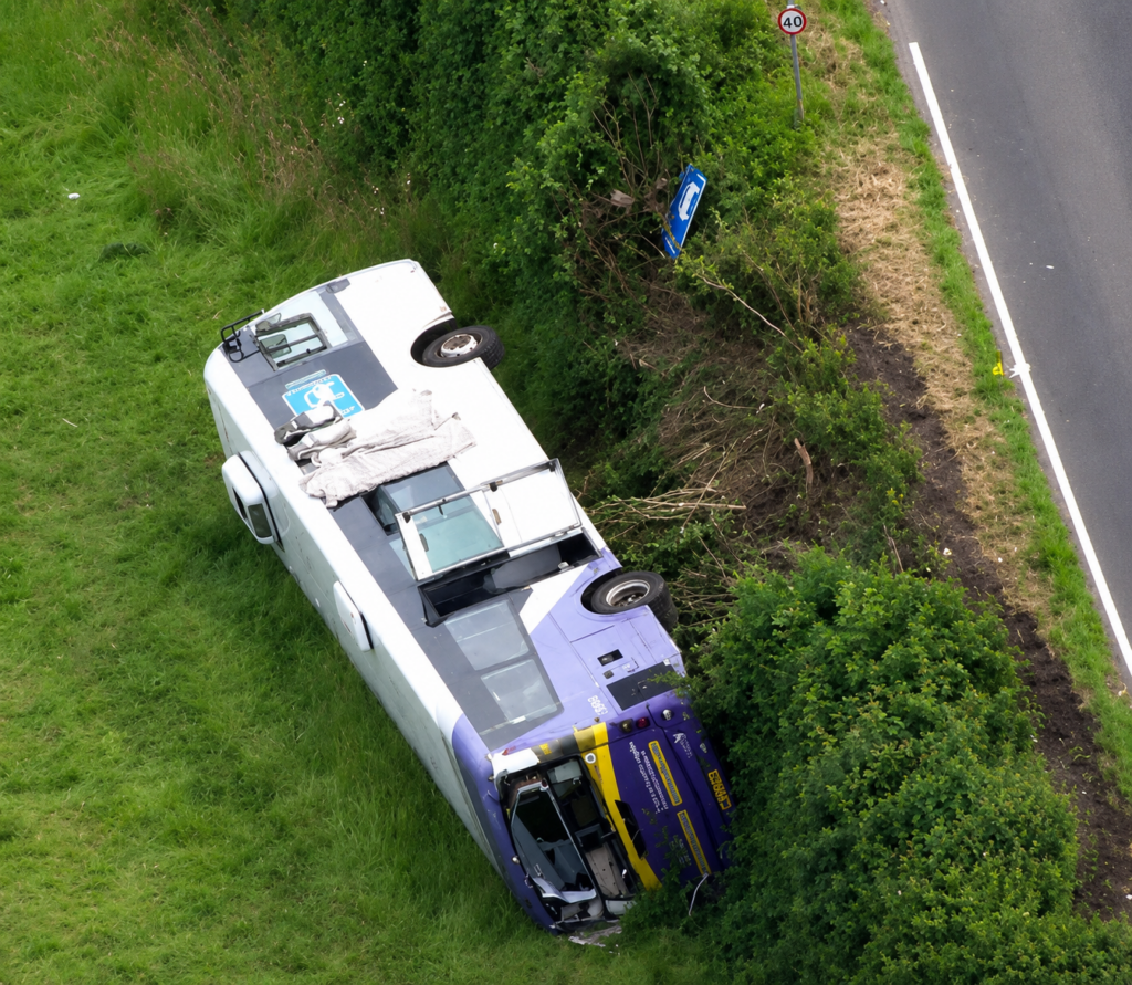 Bus Crash Shuts A484 Kidwelly as Emergency Crews Rush In
