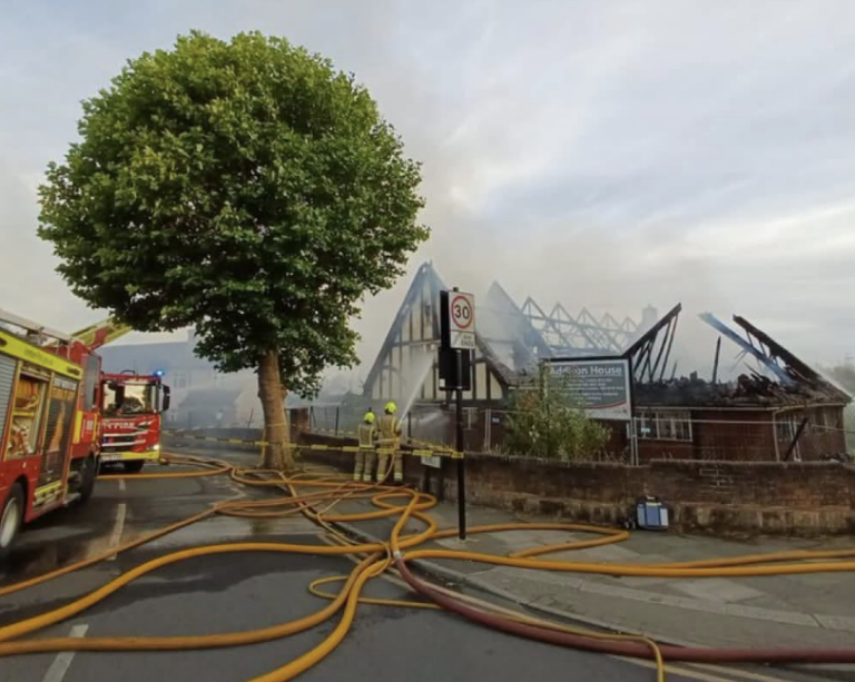 Massive Blaze Erupts at Abandoned Southgate Church Hall
