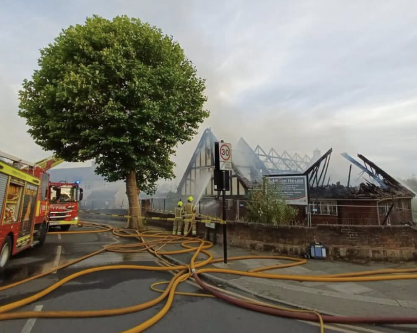 Massive Blaze Erupts at Abandoned Southgate Church Hall