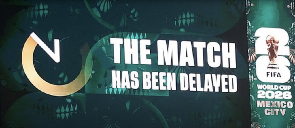 England vs Mexico Kickoff Delayed as Electrical Storm Hits Azteca Stadium