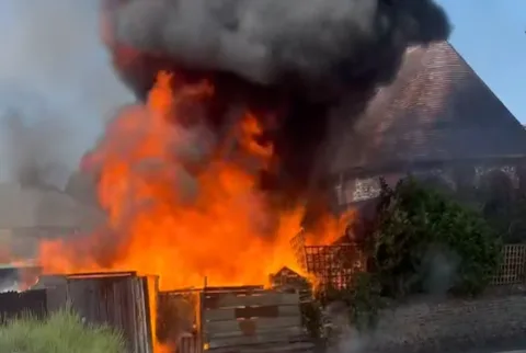 Two Sheds Razed in Littlehampton Blaze on Beaconsfield Road